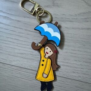 Tory Burch - Raincoat Girl Umbrella Bag Charm - Yellow & Blue